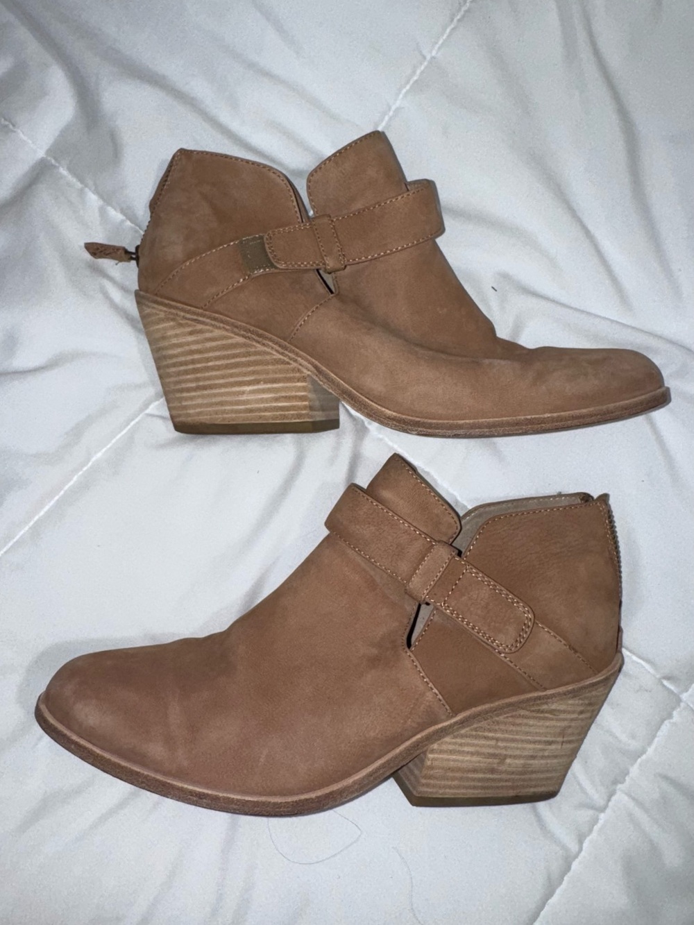 Eileen Fisher Suede Ankle Booties in Brown - 8.5